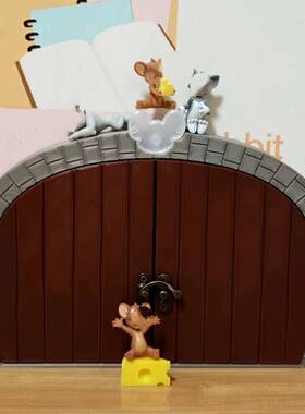 老鼠门洞双开 关带灯装饰免钉