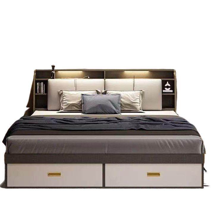 气动高箱储物床婚床1.8米1.2m1.5米主卧小户型板式现代简约双人床,淘宝优惠券,粉丝福利购,淘宝优惠卷