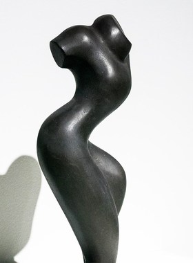 现代抽象艺术雕塑落地摆件定制铸铜人物雕像售楼处酒店创意装饰品