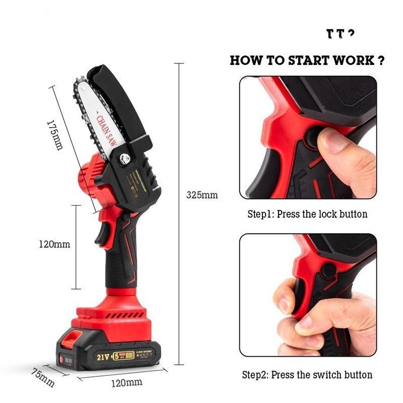 园林修剪无刷链锯4/6寸电链锯可左右手使用 大功率电锯大容量,淘宝优惠券,粉丝福利购,淘宝优惠卷