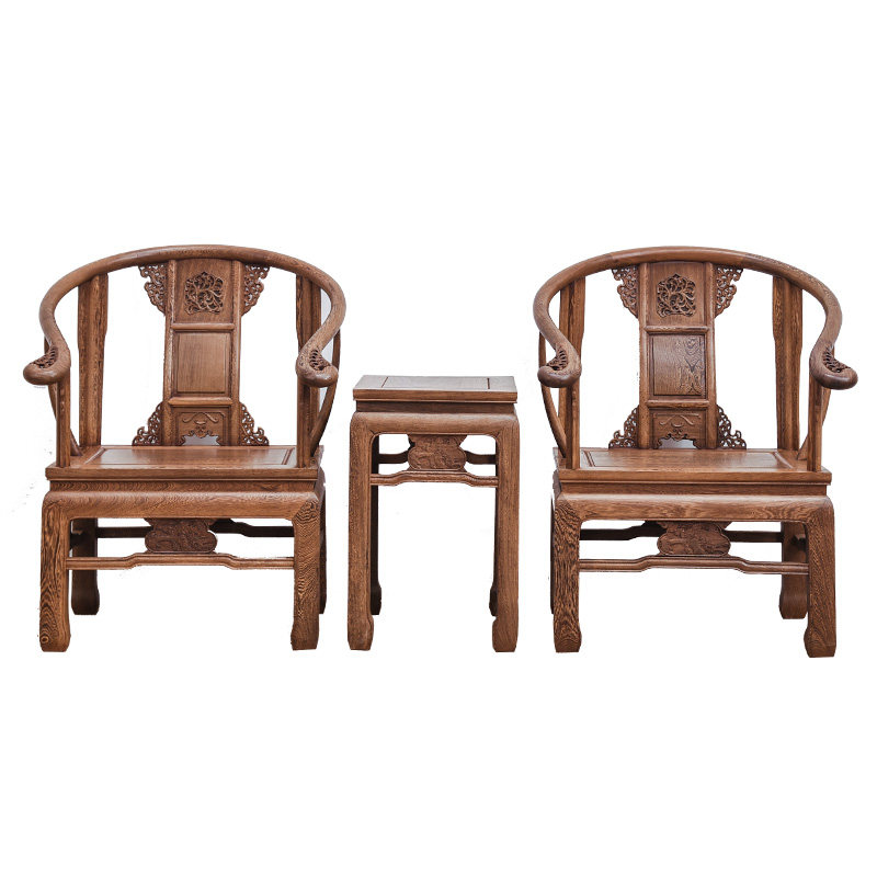 红木家具鸡翅木皇宫三件套太师椅中式茶餐椅仿古椅官帽椅实木圈椅,淘宝优惠券,粉丝福利购,淘宝优惠卷