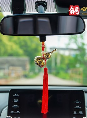 铜摆件《好运铜葫芦》客厅桌面装饰品 铜工艺品 车载黄铜葫芦挂件