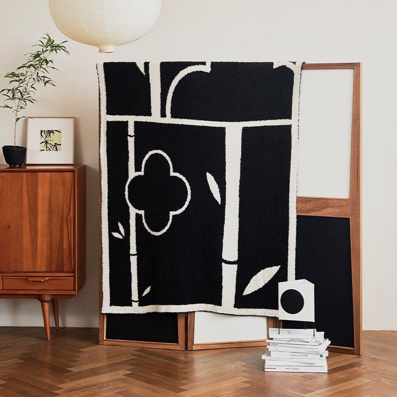 molingtalk 半边绒客厅沙发毯 AB面黑白秋冬空调盖毯柔软毛毯子,淘宝优惠券,粉丝福利购,淘宝优惠卷
