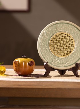 朱炳仁铜 金月满堂茶礼套装茶道功夫茶具泡茶壶日常送礼茶器套装