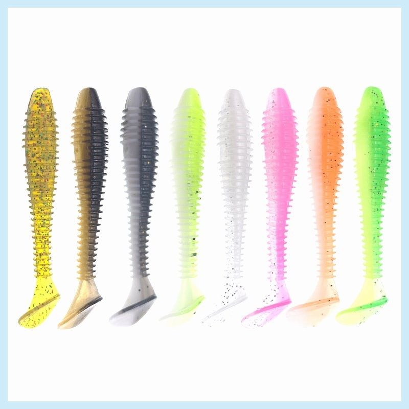 3月新款螺纹双色T尾路亚软饵软虫翘嘴鳜鱼假饵加盐加腥路亚饵,淘宝优惠券,粉丝福利购,淘宝优惠卷