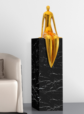 售楼处酒店大堂落地雕塑软装饰品玻璃钢人物摆件餐厅大型艺术摆设