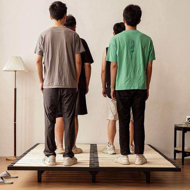 钢木床无床头悬浮床碳素钢实木双人床排骨架榻榻米民宿酒店悬空床,淘宝优惠券,粉丝福利购,淘宝优惠卷