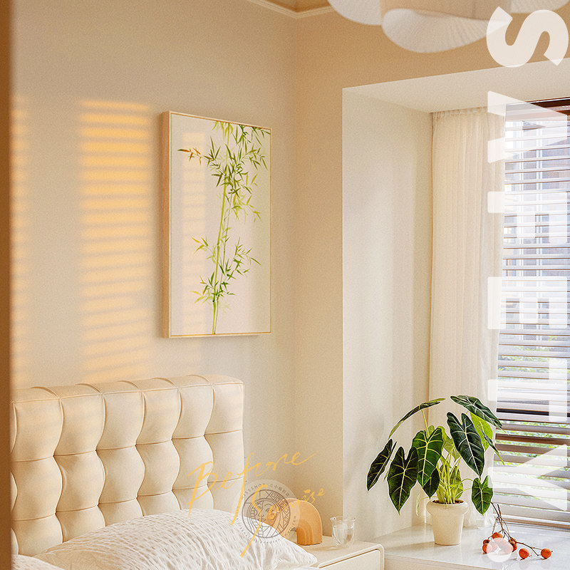 奶油原木风客厅沙发背景墙装饰画绿植竹子卧室床头挂画玄关柜壁画,淘宝优惠券,粉丝福利购,淘宝优惠卷