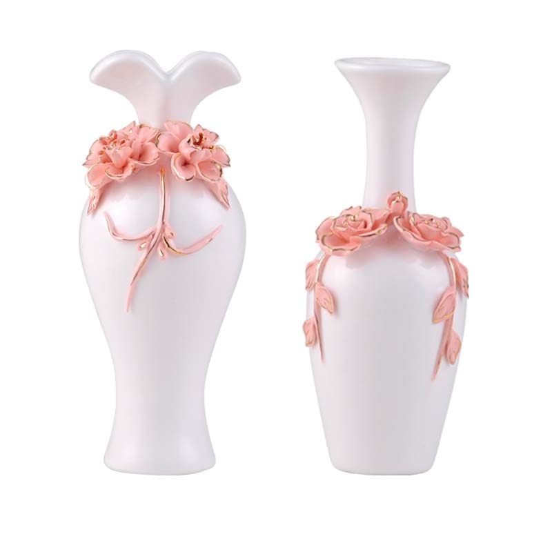 陶瓷插花花瓶摆件一对客厅桌面玄关餐桌水培婚房装饰家居工艺品,淘宝优惠券,粉丝福利购,淘宝优惠卷