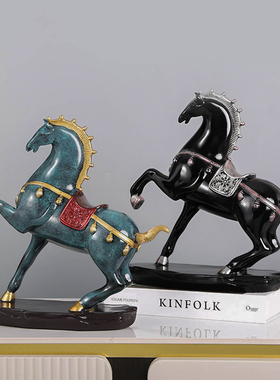 马摆件招财客厅玄关酒柜装饰品办公室书房书柜工艺品马到成功摆设