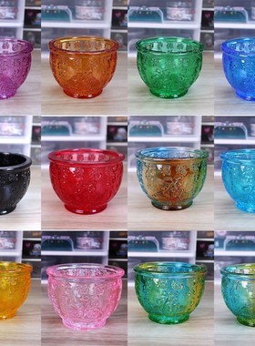 粉紫黄水晶百福缸摆件米缸聚宝盆招财进宝客厅装饰品开业乔迁礼品