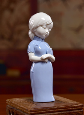 东方泥土 陶瓷人物雕塑艺术工艺品家居电视柜装饰摆件仕女D33-06