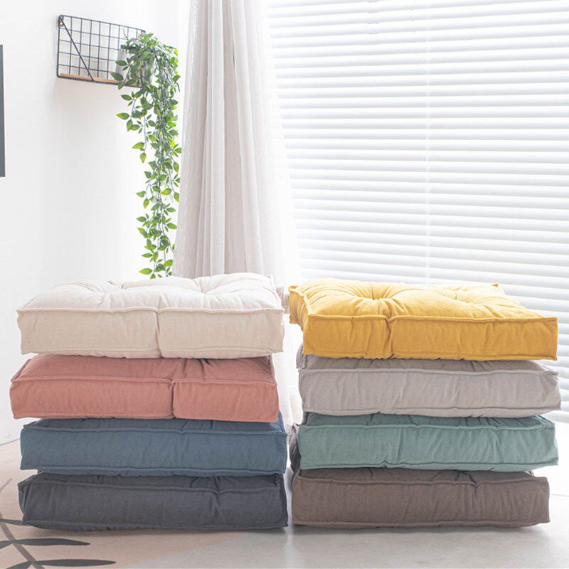 Thick square futon cushion, office seat cushion, living room bay window balcony meditation cushion, sedentary butt cushion