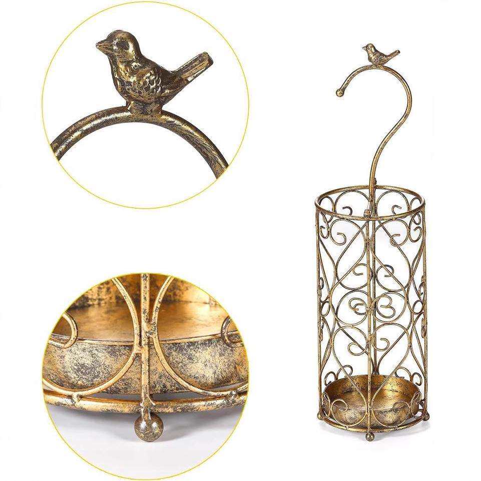 简约小鸟把手雨伞架铁艺雨伞桶酒店宾馆家用雨伞收纳桶玄关伞架,淘宝优惠券,粉丝福利购,淘宝优惠卷