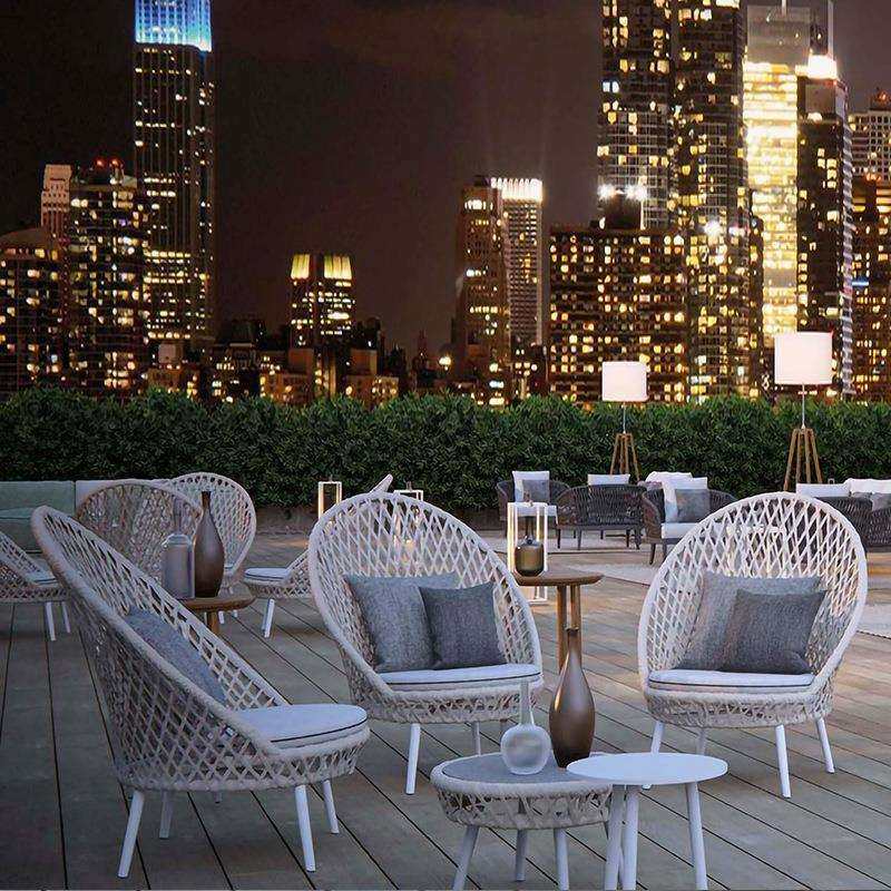 北欧户外藤编沙发茶几套装庭院阳台室外露台休闲单人小藤椅高背椅,淘宝优惠券,粉丝福利购,淘宝优惠卷