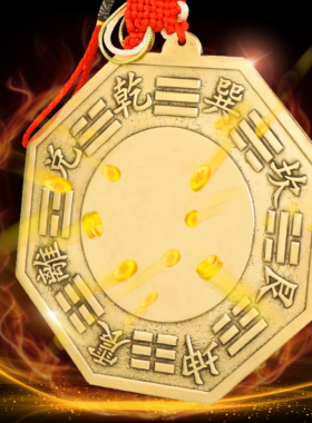 纯铜八卦镜凸镜家用大门口挂件九宫太极八卦凹凸面镜子阳台门对门