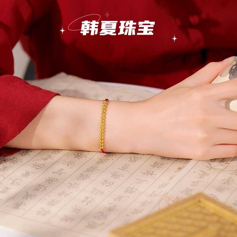 韩夏（饰品）黄金小金珠足金999古法硬金DIY配件手串散珠转运珠,淘宝优惠券,粉丝福利购,淘宝优惠卷