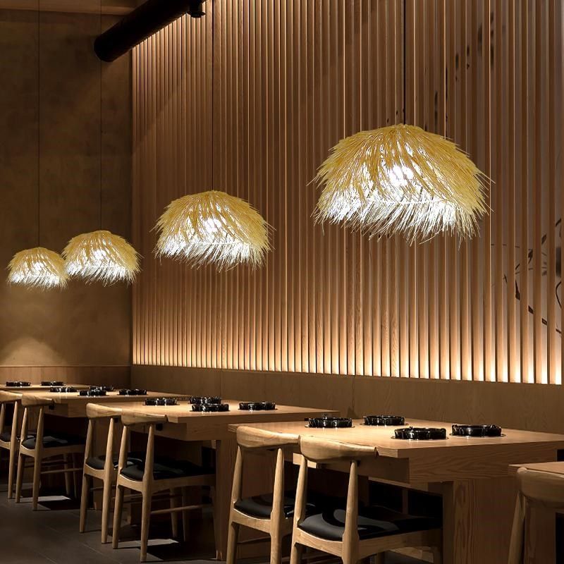 创意藤编草帽吊灯罩复古餐厅个性火锅店民宿东南亚藤艺鸟巢鸟窝灯,淘宝优惠券,粉丝福利购,淘宝优惠卷