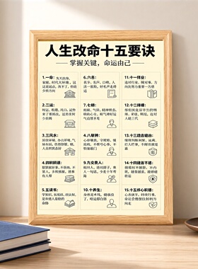 一命二运三风水人间清醒相框摆件