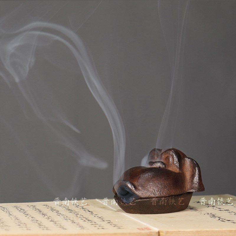 仿古铸铁猩猩香薰烟灰缸复古中式家居案头茶几收藏摆件,淘宝优惠券,粉丝福利购,淘宝优惠卷