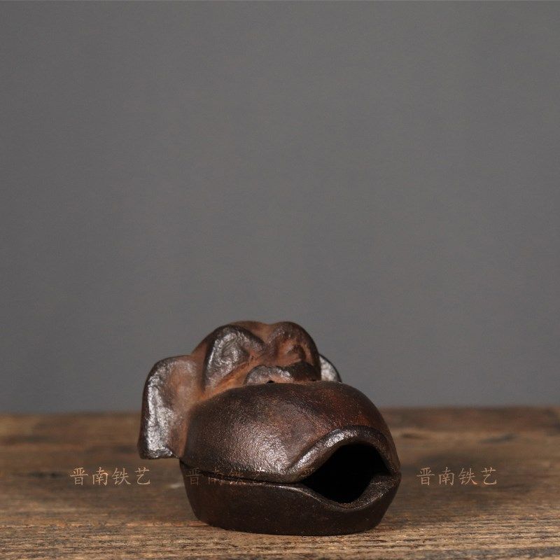 仿古铸铁猩猩香薰烟灰缸复古中式家居案头茶几收藏摆件,淘宝优惠券,粉丝福利购,淘宝优惠卷