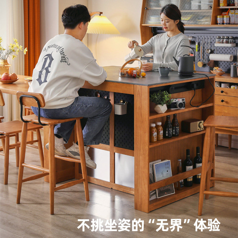 家逸吧台椅实木高脚凳家用酒吧前台椅靠背椅奶茶店高凳子高脚凳,淘宝优惠券,粉丝福利购,淘宝优惠卷