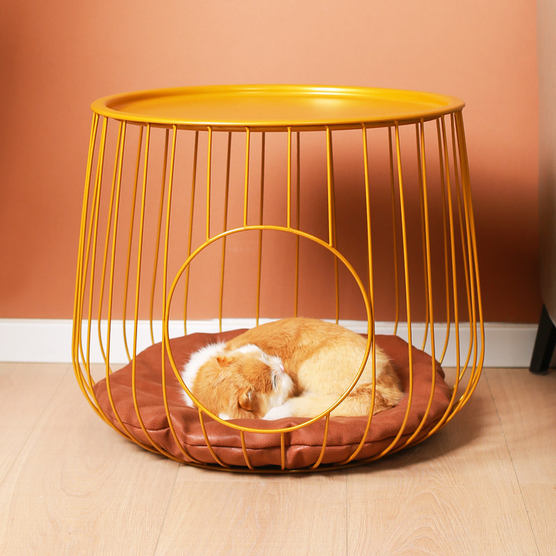 休闲茶几猫咪笼猫窝夏天四季通用蓝白人猫共用室内床边桌凳小狗窝,淘宝优惠券,粉丝福利购,淘宝优惠卷