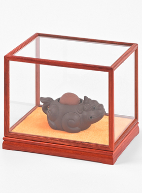 花梨木玻璃罩 红花梨宝笼 实木佛像防尘罩 手办展示柜 木雕透明罩