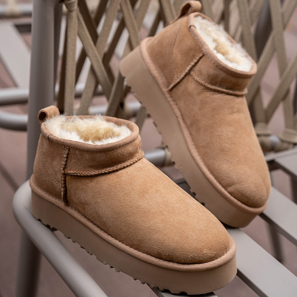 【小西专属】SACHA（跟4cm）皮毛一体厚底雪地靴BTZ-6109,淘宝优惠券,粉丝福利购,淘宝优惠卷