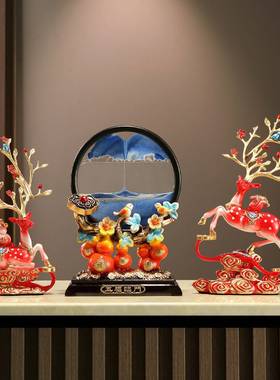 五福临门葫芦招财鹿摆件玄关客厅酒柜送搬家礼物乔迁之喜新居礼品