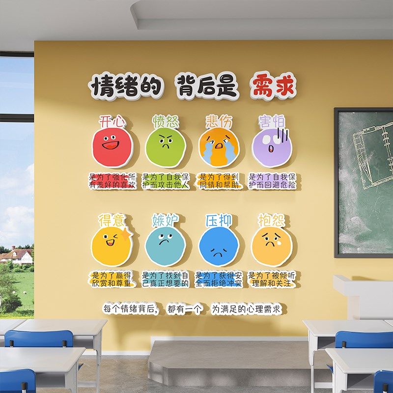 班级文化墙贴心理角布置墙面装饰班级布置教室装饰小学情绪稳定,淘宝优惠券,粉丝福利购,淘宝优惠卷