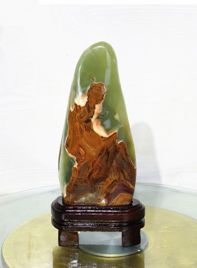 阿富汗玉石天然石头精品观赏石原石高档奇石客厅玄关摆件玛瑙彩石