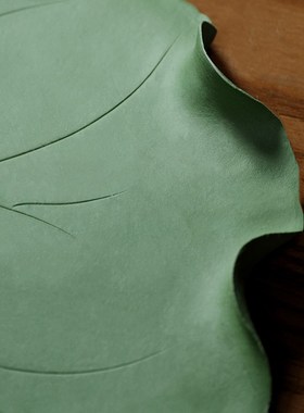 非遗传承陶瓷手工荷叶摆件创意桌面装饰品莲花香插摆件底座