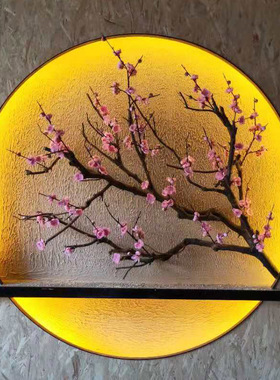 上海仿真腊梅花装饰桃花树客厅墙面花树店铺花瓶吊顶白花枝干树枝