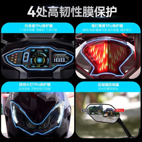 适用三阳TL500/508贴纸仪表膜显示屏透明TPU大灯保护贴膜改装配件 - 图2