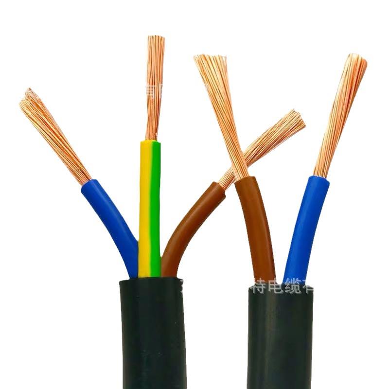 广东珠江电线电缆牌国标软护套防水阻燃电源线无氧铜RVV2 3 4 5芯 - 图0