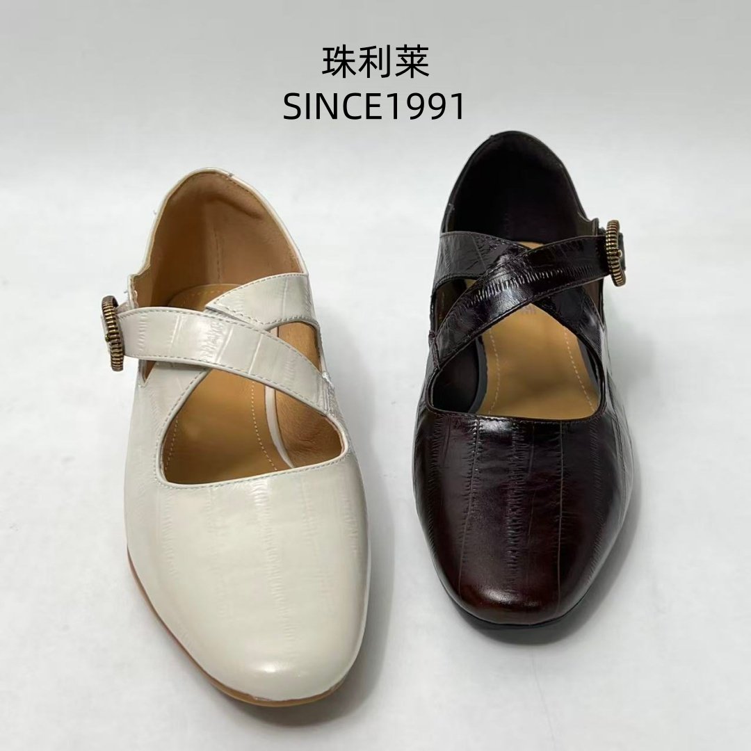 珠利莱2026春新款交叉扣带玛丽珍鞋女复古低跟浅口舒适单鞋芭蕾风,淘宝优惠券,粉丝福利购,淘宝优惠卷