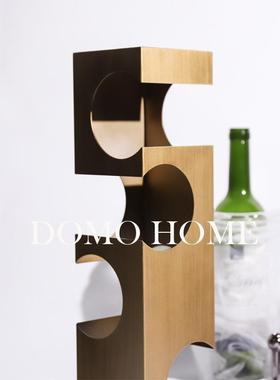 北欧风金属红酒架客厅装饰摆件样板房酒店家居餐厅酒柜葡萄酒架