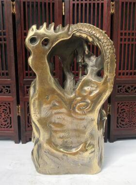 黄铜仿古摆件黄铜关公周仓关平关公写字龙关公家居办公工艺品摆件