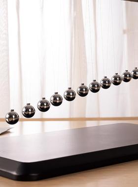 12球蛇形摆件力学曲线摆球 钟摆波牛顿摆办公桌装饰pendulum wave