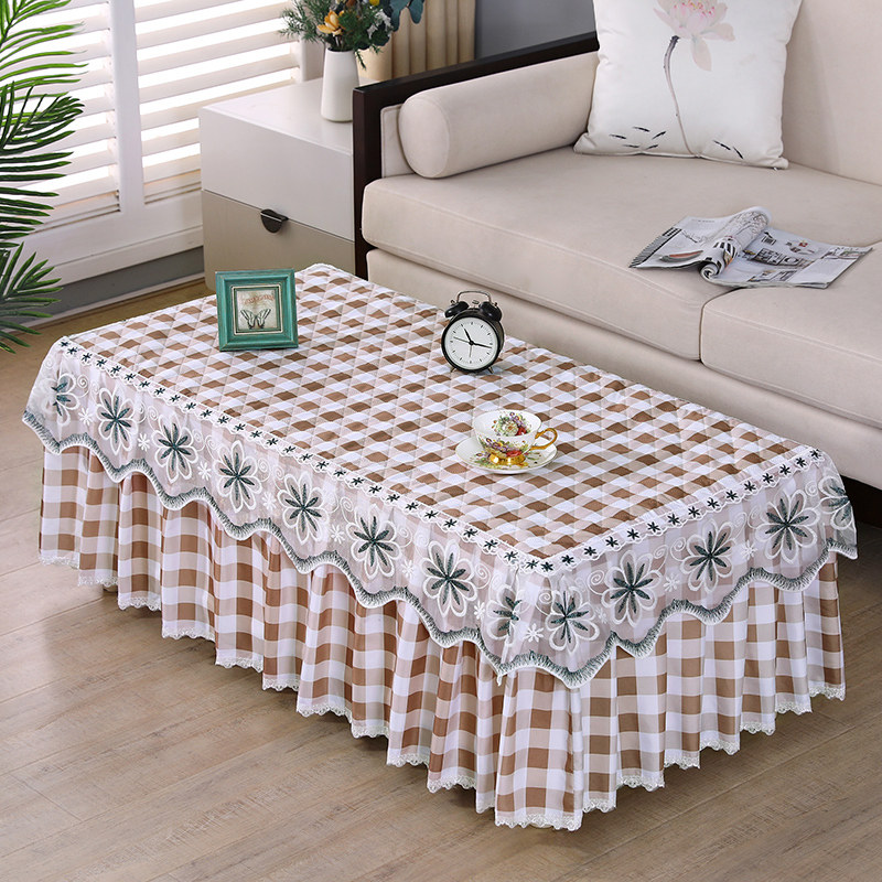 新款高档茶几罩防滑厚实耐用客厅茶几布盖巾长方圆防尘罩套电炉罩,淘宝优惠券,粉丝福利购,淘宝优惠卷