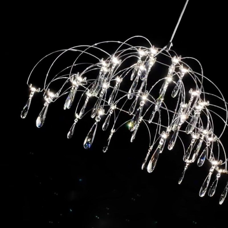 天穹之伞水晶吊灯萤火虫火花球餐厅灯创意艺术设计感圆桌灯后现代,淘宝优惠券,粉丝福利购,淘宝优惠卷