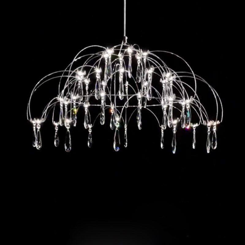 天穹之伞水晶吊灯萤火虫火花球餐厅灯创意艺术设计感圆桌灯后现代,淘宝优惠券,粉丝福利购,淘宝优惠卷