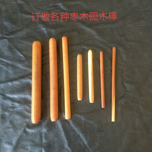 定做各种枣木两头尖擀面杖各种枣木鼓槌鼓棒实木太平尺太极棒 - 图3