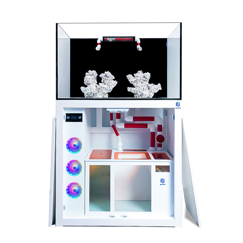 蓝闪电海缸海水缸鱼缸超白玻璃橡木底柜侧面配电箱鱼缸实木海水缸,淘宝优惠券,粉丝福利购,淘宝优惠卷