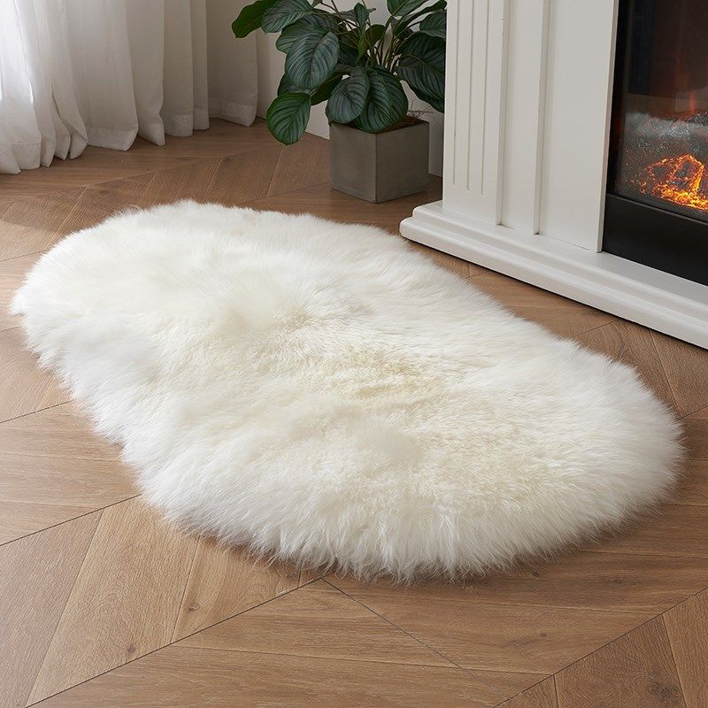 澳尊澳洲羊毛床边毯毛毛卧室椭圆形白色长毛床边地毯卧室厚羊皮毯,淘宝优惠券,粉丝福利购,淘宝优惠卷