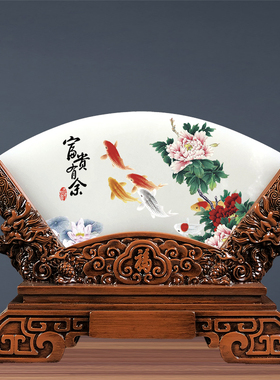 玉石屏风客厅摆件酒柜电视柜玄关乔迁办公室桌面装饰礼品