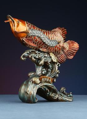 金龙鱼摆件家居客厅办公室创意摆设 店铺开业工艺礼品