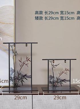 新中式竹子摆件客厅书房电视柜装饰样板房间禅意古风创意家居摆设