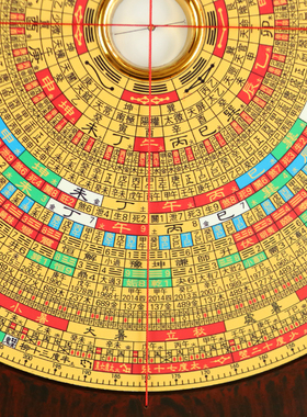 崇道堂罗盘高精度专业三元三合综合盘大字指南针随身携带小号八寸